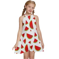 Fruit Kids  Halter Collar Waist Tie Chiffon Dress by nateshop