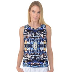 Cobalt Symmetry Women s Basketball Tank Top by kaleidomarblingart