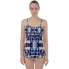 Cobalt Symmetry Babydoll Tankini Set by kaleidomarblingart