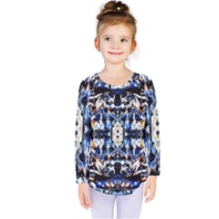 Cobalt Symmetry Kids  Long Sleeve Tee