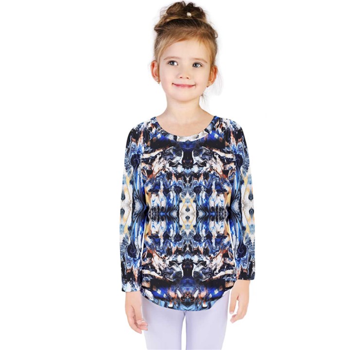 Cobalt symmetry Kids  Long Sleeve Tee