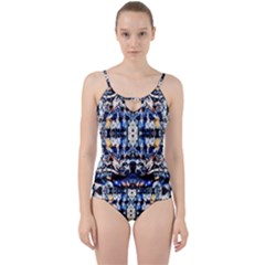 Cobalt Symmetry Cut Out Top Tankini Set by kaleidomarblingart