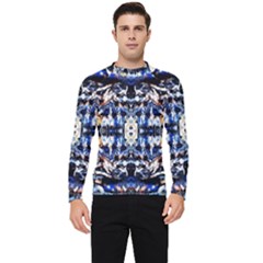 Cobalt Symmetry Men s Long Sleeve Rash Guard by kaleidomarblingart