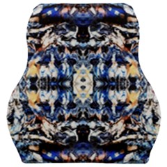 Cobalt Symmetry Car Seat Velour Cushion  by kaleidomarblingart