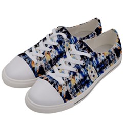 Cobalt Symmetry Women s Low Top Canvas Sneakers by kaleidomarblingart