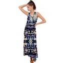 Cobalt symmetry V-Neck Chiffon Maxi Dress View1