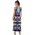 Cobalt symmetry V-Neck Chiffon Maxi Dress View2