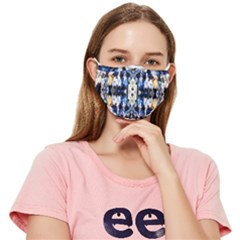 Cobalt Symmetry Fitted Cloth Face Mask (adult) by kaleidomarblingart