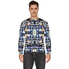 Cobalt Symmetry Men s Fleece Sweatshirt by kaleidomarblingart