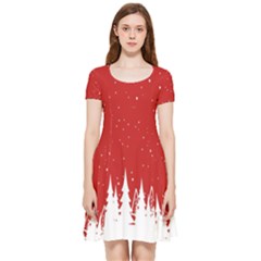 Merry Cristmas,royalty Inside Out Cap Sleeve Dress