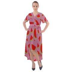 Fruit 1 Front Wrap High Low Dress