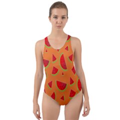 Fruit 2 Cut-out Back One Piece Swimsuit by nateshop