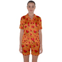 Fruit 2 Satin Short Sleeve Pajamas Set by nateshop