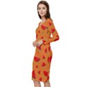 Fruit 2 Long Sleeve V-Neck Bodycon Dress  View2