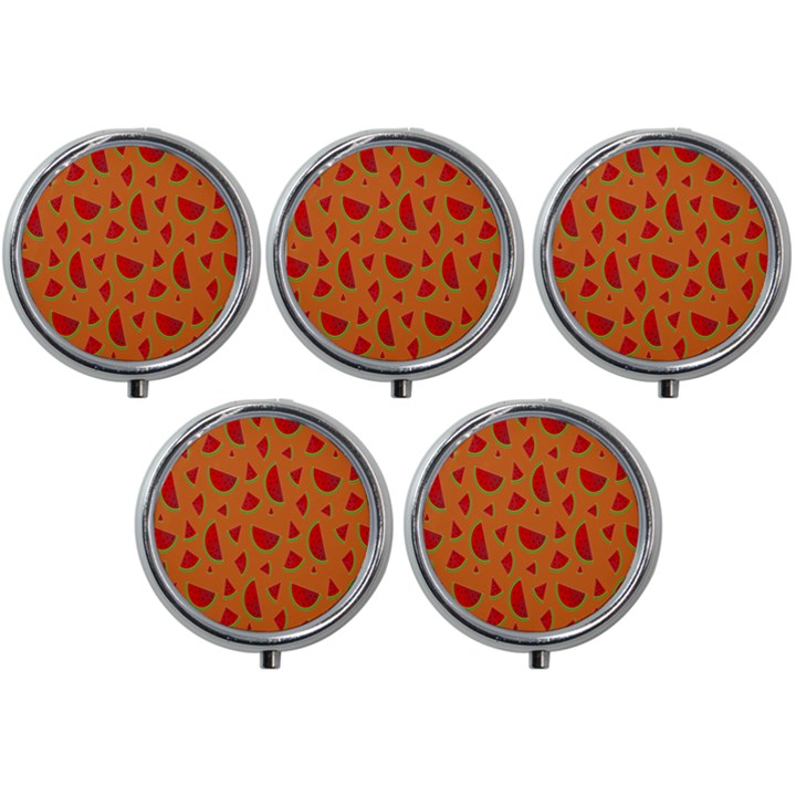 Fruit 2 Mini Round Pill Box (Pack of 5)