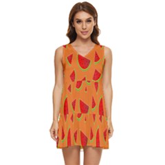 Fruit 2 Tiered Sleeveless Mini Dress by nateshop