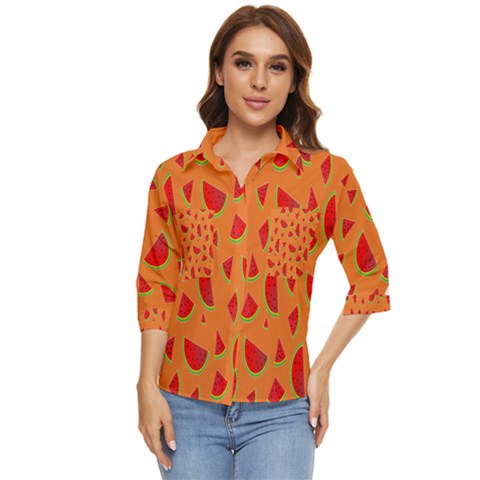 Fruit 2 Women s Quarter Sleeve Pocket Shirt by nateshop