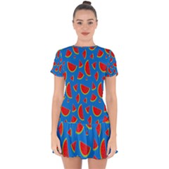 Fruit4 Drop Hem Mini Chiffon Dress by nateshop