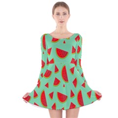 Fruit5 Long Sleeve Velvet Skater Dress by nateshop