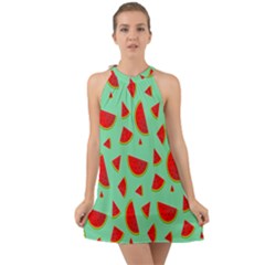 Fruit5 Halter Tie Back Chiffon Dress by nateshop