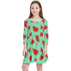 Fruit5 Kids  Quarter Sleeve Skater Dress by nateshop