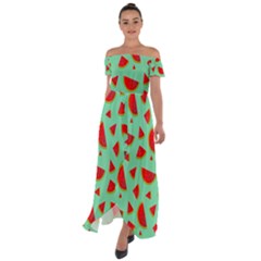 Fruit5 Off Shoulder Open Front Chiffon Dress by nateshop