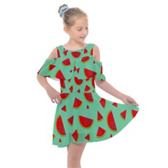 Fruit5 Kids  Shoulder Cutout Chiffon Dress by nateshop