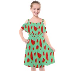 Fruit5 Kids  Cut Out Shoulders Chiffon Dress by nateshop