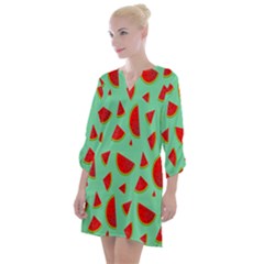 Fruit5 Open Neck Shift Dress by nateshop