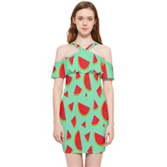 Fruit5 Shoulder Frill Bodycon Summer Dress by nateshop