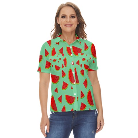 Fruit5 Women s Short Sleeve Double Pocket Shirt by nateshop