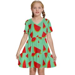 Fruit5 Kids  Short Sleeve Tiered Mini Dress