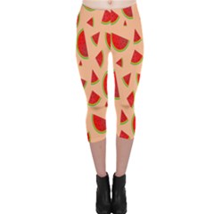 Fruit-water Melon Capri Leggings  by nateshop