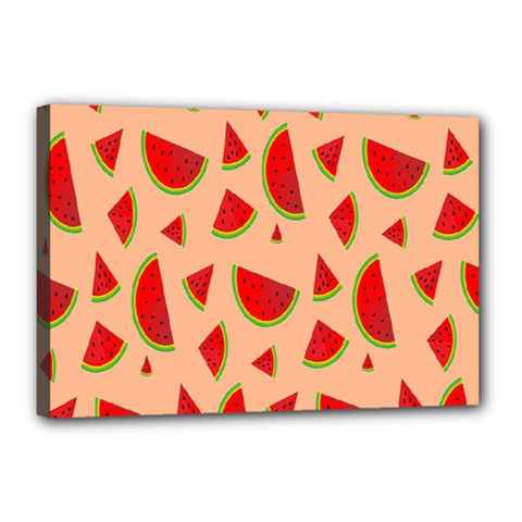 Fruit-water Melon Canvas 18  X 12  (stretched) by nateshop