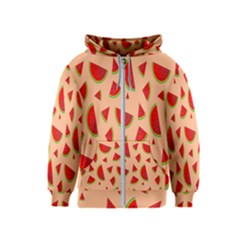 Fruit-water Melon Kids  Zipper Hoodie by nateshop