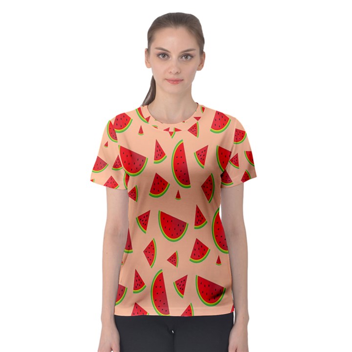 Fruit-water Melon Women s Sport Mesh Tee