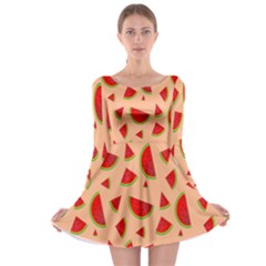 Fruit-water Melon Long Sleeve Skater Dress by nateshop