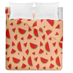 Fruit-water Melon Duvet Cover Double Side (queen Size) by nateshop