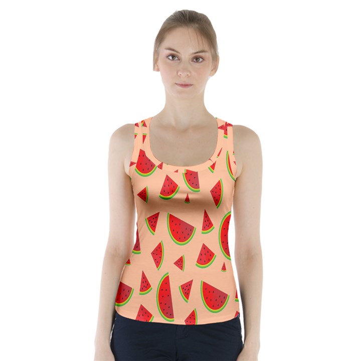 Fruit-water Melon Racer Back Sports Top