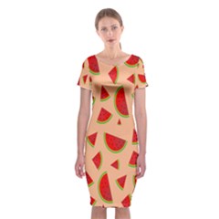 Fruit-water Melon Classic Short Sleeve Midi Dress by nateshop