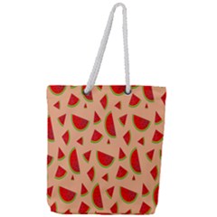 Fruit-water Melon Full Print Rope Handle Tote (large) by nateshop