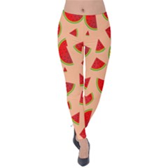 Fruit-water Melon Velvet Leggings by nateshop