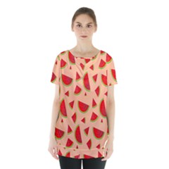 Fruit-water Melon Skirt Hem Sports Top by nateshop