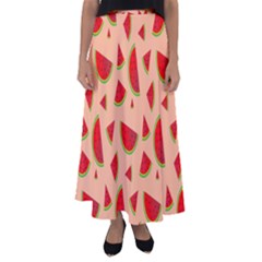 Fruit-water Melon Flared Maxi Skirt by nateshop