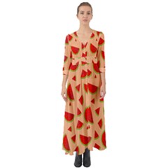 Fruit-water Melon Button Up Boho Maxi Dress by nateshop