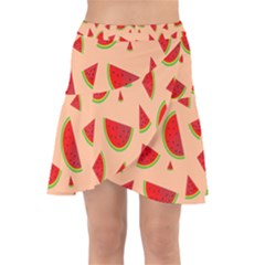 Fruit-water Melon Wrap Front Skirt by nateshop