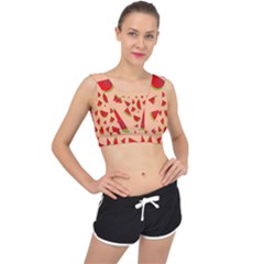 Fruit-water Melon V-back Sports Bra by nateshop