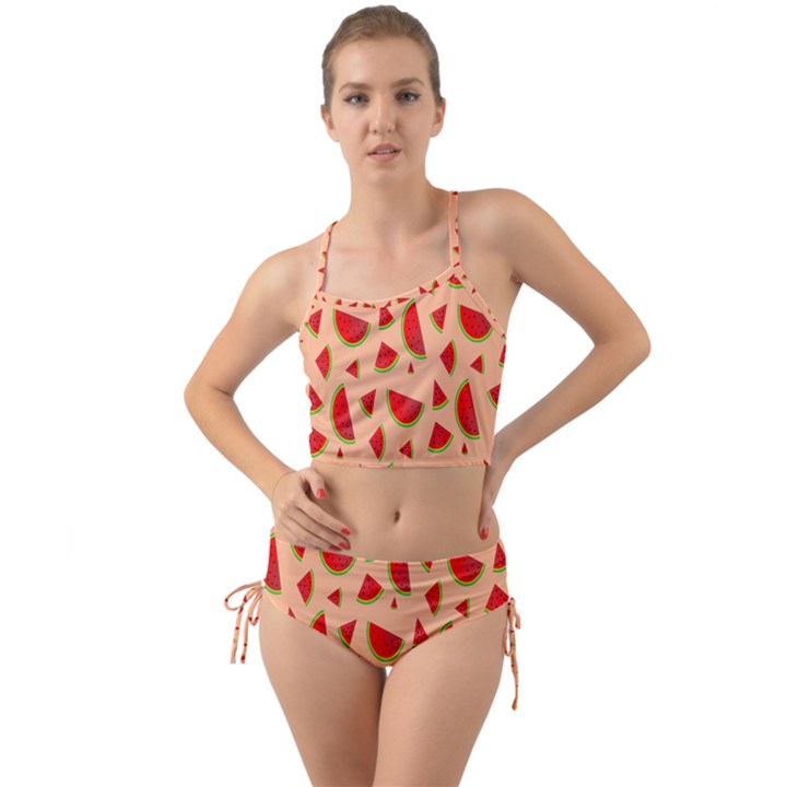 Fruit-water Melon Mini Tank Bikini Set