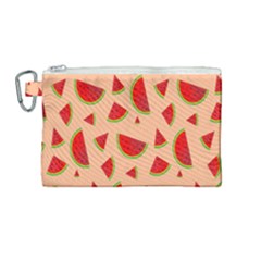 Fruit-water Melon Canvas Cosmetic Bag (medium) by nateshop