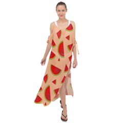 Fruit-water Melon Maxi Chiffon Cover Up Dress by nateshop